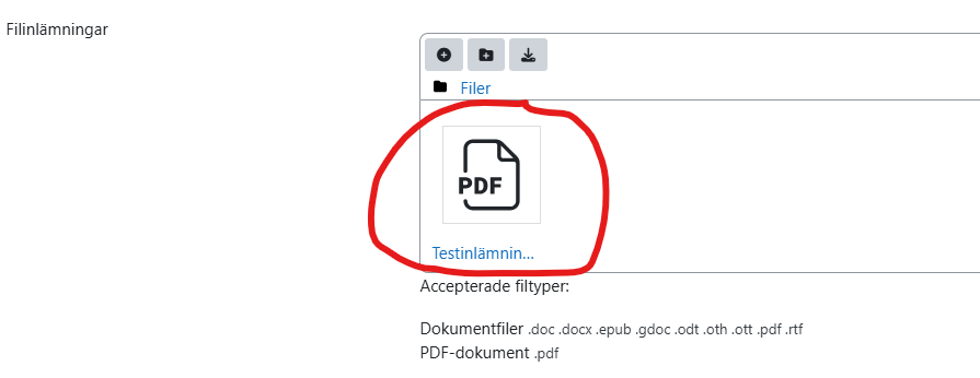 Filinlämning