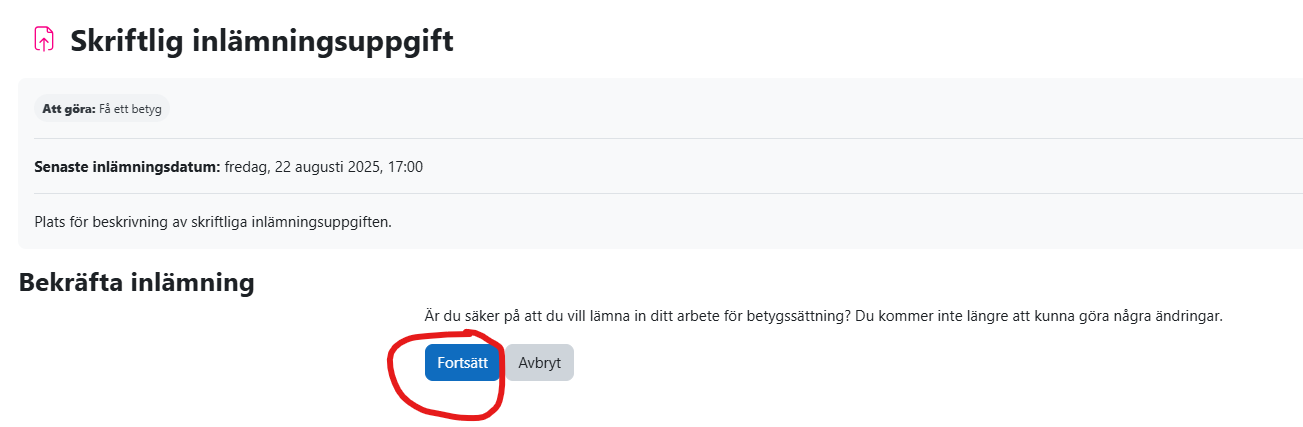 Fortsätt