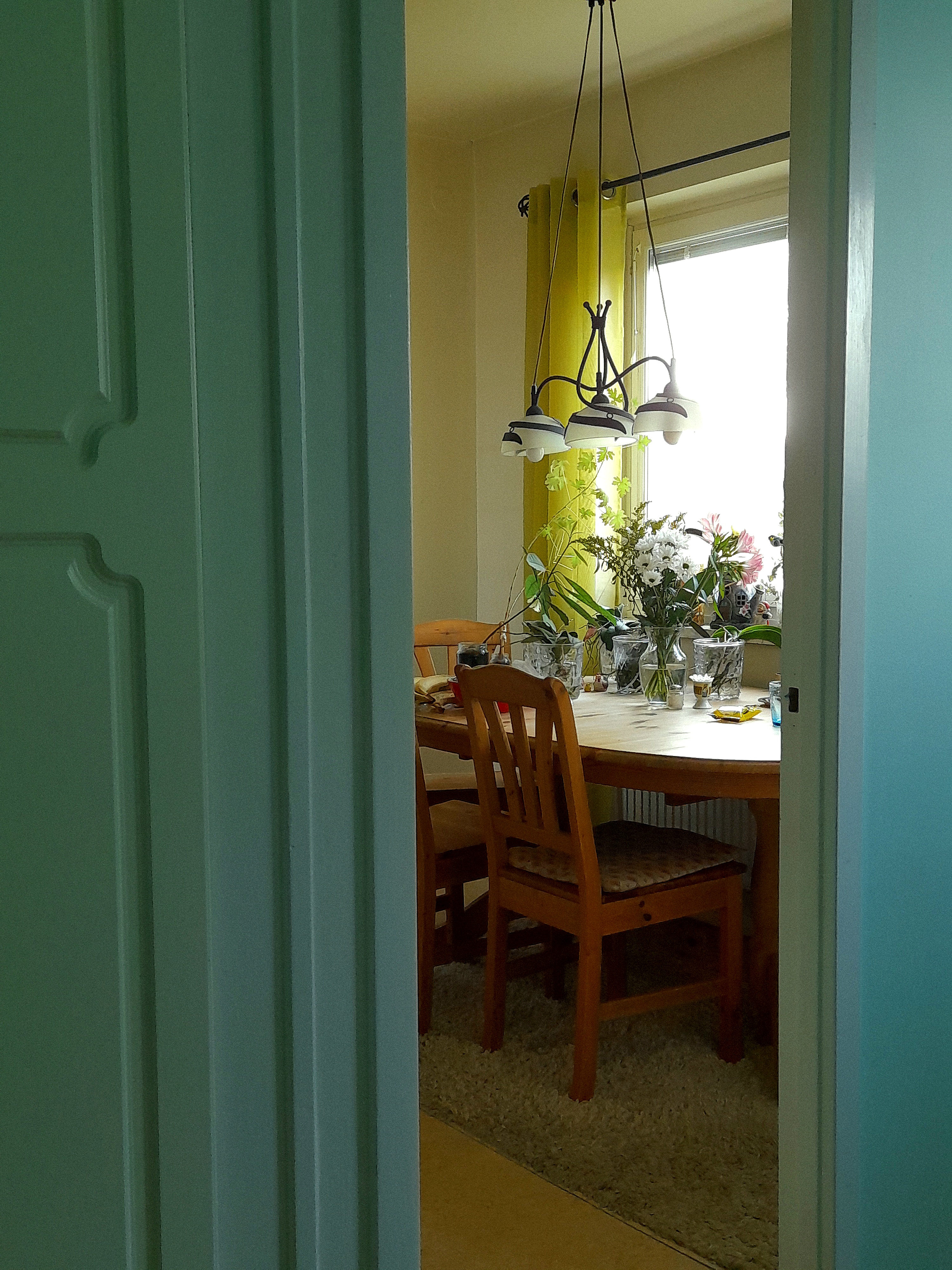 Jag har inte favoritmöbel. Det är konstigt att ha favoritmöbel... Jag älskar växterna vi har i vår lägenhet 😊 Men on vi pratar om möblen, jag gillar att sova i vår stora och mjuka säng. Jag gillar också att sitta vid vår kökbordet. Det är jätte gamla bord med många växter.