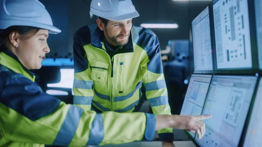 Operatörer i kontrollrum för elnät