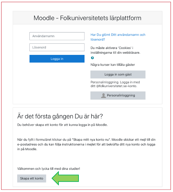 Skärmdump Logga in 2